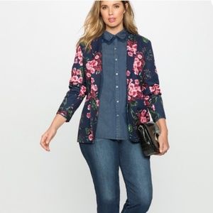Floral Crepe Blazer